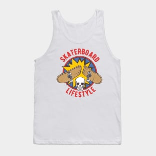 Skateboard Lifestyle (color) Tank Top